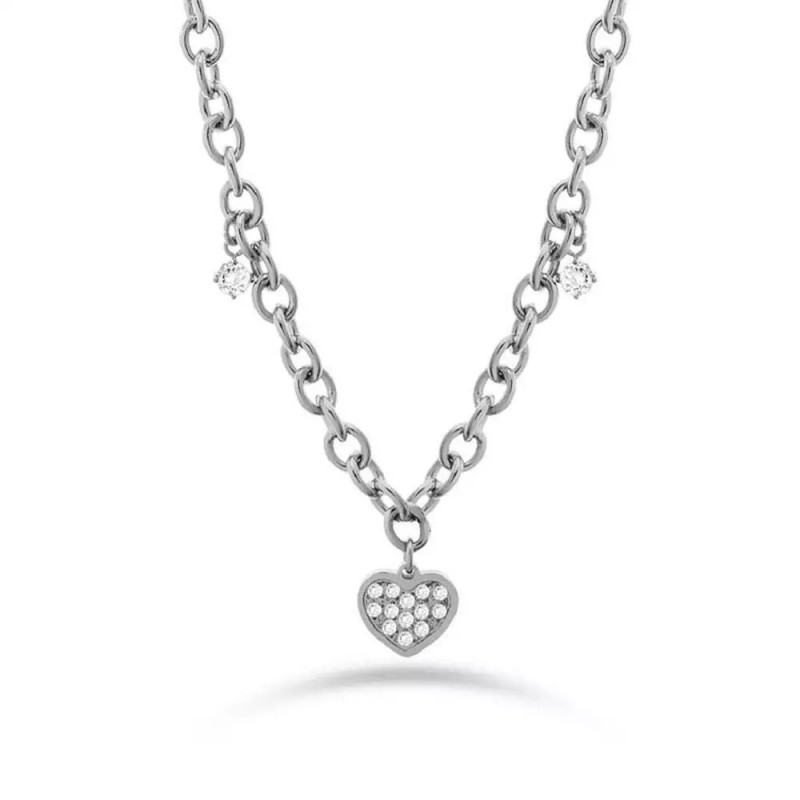 Collana Donna Liu-Jo Essential LJ2319 In Acciaio Con Cuore E strass