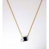Collana Donna Liu-Jo Essential LJ2547 In Acciaio Dorato Con Cristallo Blu