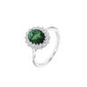 Anello Donna Lotus Silver LP3459-3/314 In Argento Con Cristallo Verde E Zirconi