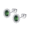 Orecchini Donna Lotus Silver LP3459-4/3 In Argento Con Cristallo Verde E Zirconi