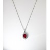 Collana Donna Lotus Silver LP3459-1/4 In Argento Con Cristallo Rosso E Zirconi
