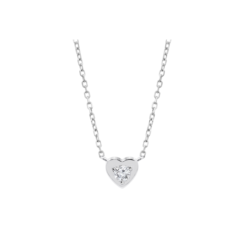 Collana Donna Lotus Silver LP3849-1/1 In Argento Con Cuore E Zircone