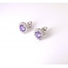 Orecchini Donna Lotus Silver LP3791-4/2 In Argento Con Cristallo Viola E Zirconi