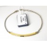 Bracciale Uomo Sovrani J9309 In Argento Con Piastra Dorata E Zirconi