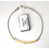 Bracciale Uomo Sovrani J9309 In Argento Con Piastra Dorata E Zirconi