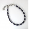 Bracciale Uomo Ananda 925 A-QBR20.BR In Argento Con Sfere Nere Pietra Lavica