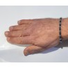 Bracciale Uomo Ananda 925 A-QBR20.BR In Argento Con Sfere Nere Pietra Lavica