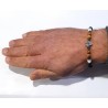 Bracciale Uomo Ananda 925 A-BR579N In Argento Con Pietre Multicolore E Croce