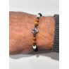 Bracciale Uomo Ananda 925 A-BR579N In Argento Con Pietre Multicolore E Croce