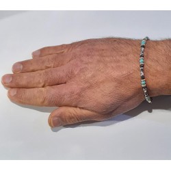 Bracciale Uomo Ananda 925 A-QBR518.BR In Argento Con Pietre Turchesi