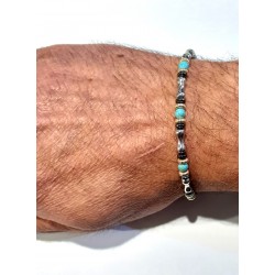 Bracciale Uomo Ananda 925 A-QBR518.BR In Argento Con Pietre Turchesi