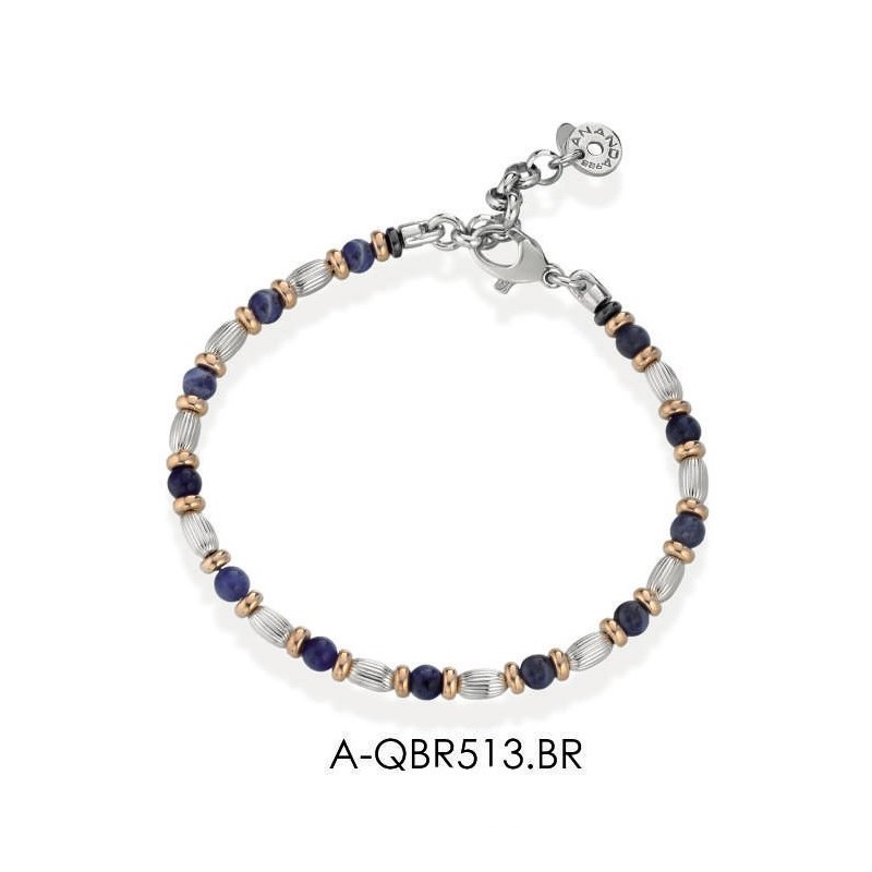 Bracciale Uomo Ananda 925 A-QBR513.BR In Argento Con Pietre Lapis