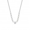 Collana Donna Luca Barra CK2070 In Acciaio Con Stella E Perline Bianche