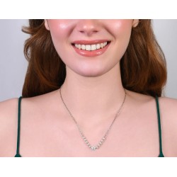 Collana Donna Luca Barra CK2070 In Acciaio Con Stella E Perline Bianche