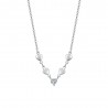Collana Donna Luca Barra CK2077 In Acciaio Con Cuori E Zircone