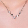 Collana Donna Luca Barra CK2077 In Acciaio Con Cuori E Zircone