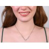 Collana Donna Luca Barra CK2077 In Acciaio Con Cuori E Zircone