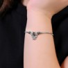 Bracciale Bimba Luca Barra JB181 In Acciaio Con Pendente Farfalla E Strass