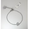 Bracciale Donna Luca Barra BK2714 In Acciaio Con Impronta Zampa E Strass