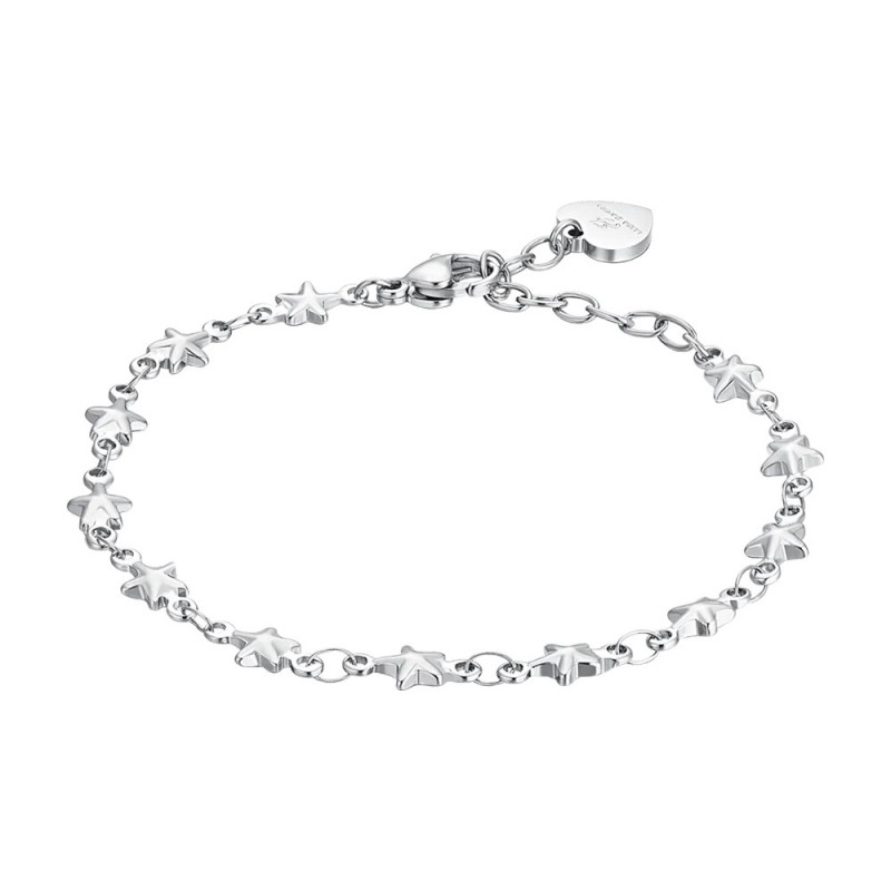 Bracciale Donna Luca Barra BK2725 In Acciaio Con Stelline