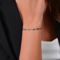 Bracciale Donna Luca Barra BK2725 In Acciaio Con Stelline