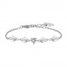 Bracciale Donna Luca Barra BK2751 In Acciaio Con Cuori E Zircone