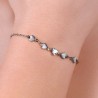 Bracciale Donna Luca Barra BK2751 In Acciaio Con Cuori E Zircone