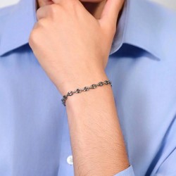 Bracciale Uomo Luca Barra BA1826 In Acciaio Maglia Marinara