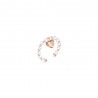 Anello Danna Luca Barra ANK550 In Acciaio Con Perline Bianche E Cuore Rosé