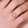 Anello Danna Luca Barra ANK550 In Acciaio Con Perline Bianche E Cuore Rosé