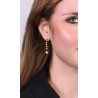 Orecchini Donna Luca Barra OK1415 Pendenti Con Stella E Perline Bianche