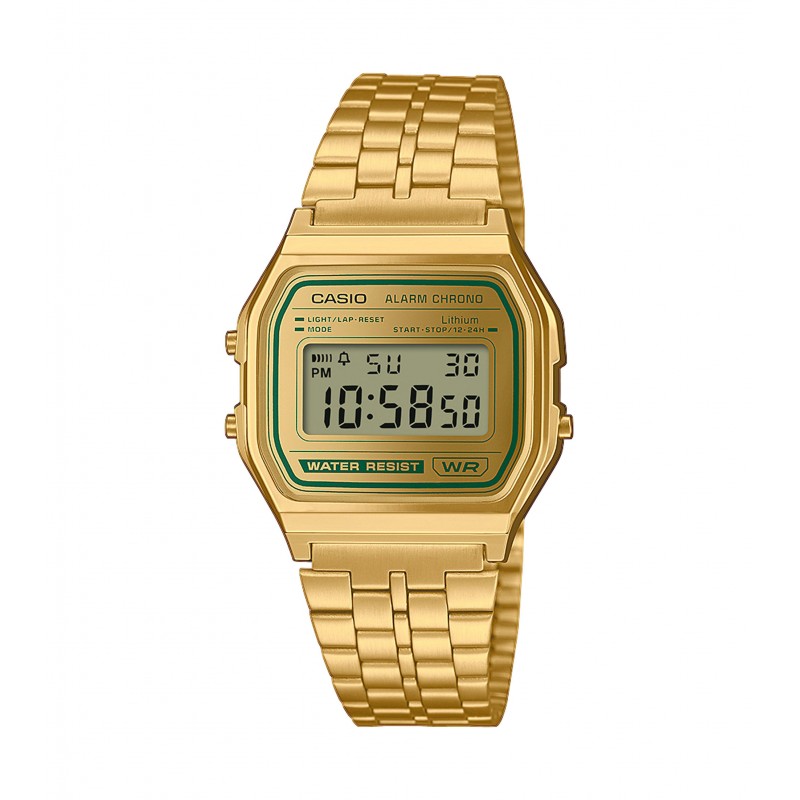 Orologio Uomo Casio Vintage A158WEGV-9AEF Digitale Con Cassa E Cinturino Dorati