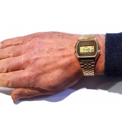 Orologio Uomo Casio Vintage A158WEGV-9AEF Digitale Con Cassa E Cinturino Dorati