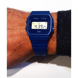 Orologio Uomo Casio Vintage F-91WB-2A1EF Digitale Con Cassa E Cinturino Blu