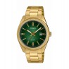 Orologio Uomo Casio MTP-1302PGC-3AVEF Con Cassa E Cinturino Dorati E Quadrante Verde