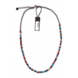 Collana Uomo Liu-Jo MLJ571 In Acciaio Con Pietre Multicolore