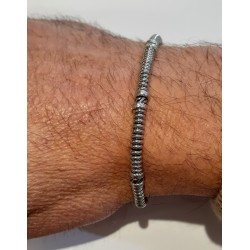 Bracciale Uomo Liu-Jo MLJ589 In Acciaio Con Elementi Lavorati