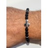 Bracciale Uomo Liu-Jo MLJ532 In Acciaio Con Croce E Sfere Nere