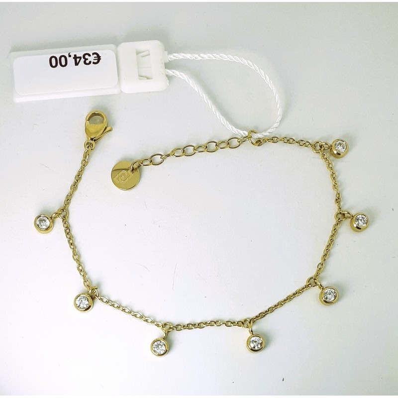 Bracciale Donna Liu-Jo LJ2924 In Acciaio Dorato Con Cristalli