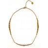 Collana Donna Liu-Jo LJ2824 In Acciaio Dorato A Pallini Con Cristalli Centrali