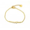 Bracciale Donna Liu-Jo LJ2830 In Acciaio Dorato A Pallini Con Cristalli Centrali