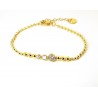 Bracciale Donna Liu-Jo LJ2830 In Acciaio Dorato A Pallini Con Cristalli Centrali