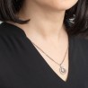 Collana Donna Lotus Style LS2180/1/1 In Acciaio Con Pendente Cerchio Con Strass