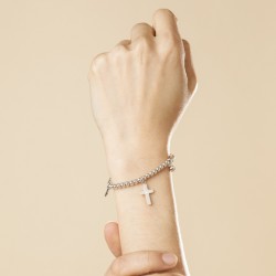 Bracciale Donna Elastico Lotus Style LS2170/2/2 Con Croce
