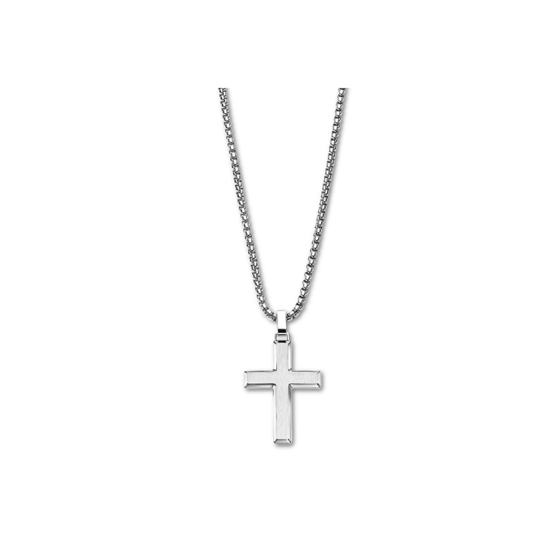 Collana Uomo Lotus Style LS2453/1/1 In Acciaio Con Croce Satinata