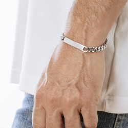 Bracciale Uomo Lotus Style LS2364/2/1 In Acciaio A Catena Con Piastra Centrale