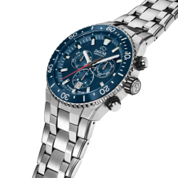 Orologio Uomo Jaguar J1022/2 Cronografo Con Quadrante Blu E Cinturino Acciaio