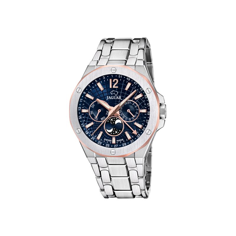 Orologio Uomo Jaguar J1039/2 Multifunzione Con Quadrante Blu E Cinturino Acciaio