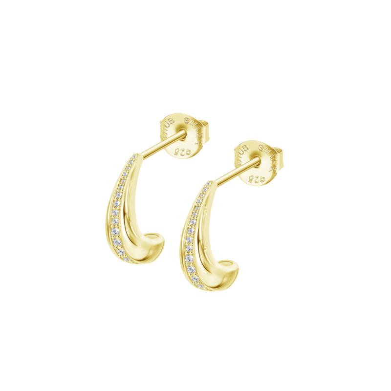 Orecchini Donna Lotus Silver LP3778-4/2 In Argento Dorato Con Zirconi