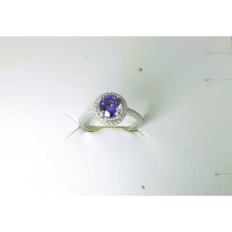 Anello Donna Lotus Silver LP3790-3/114 In Argento Con Cristallo Glicine E Zirconi